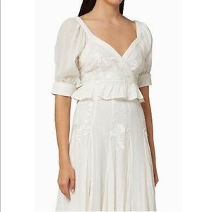 Hemant & Nandita White Top/Skirt Set Size S